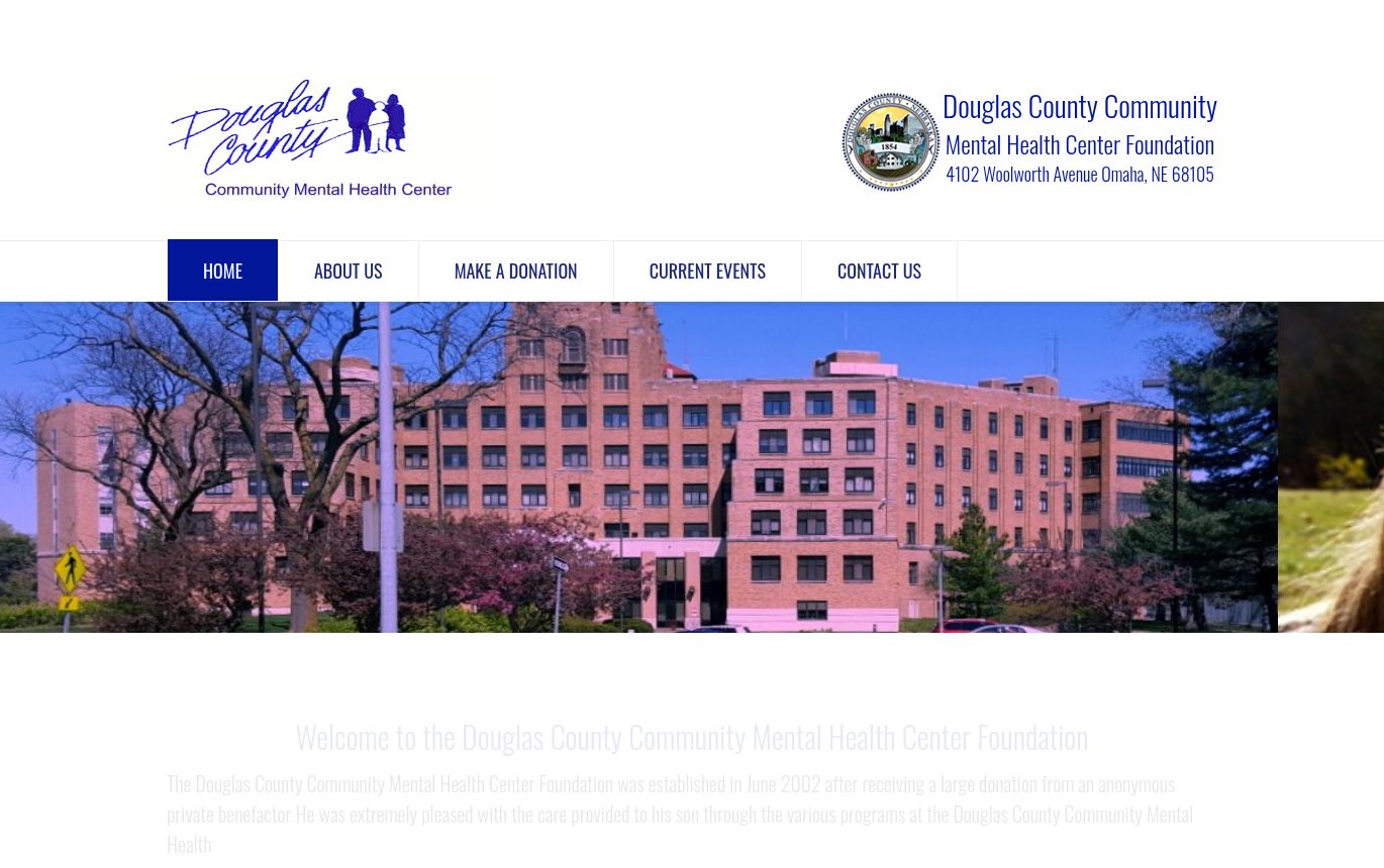 Screenshot of the Douglas County Community Mental Health Center Foundation website