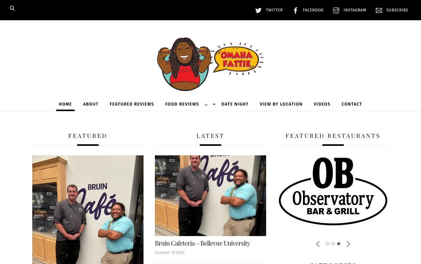 Screenshot of the Omaha Fattie website