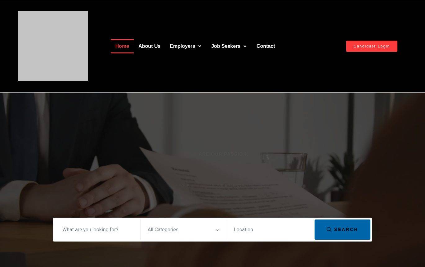 Screenshot of the Staff Mid-America website